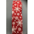 Red with White Snowflake wired 2.5" 10y
